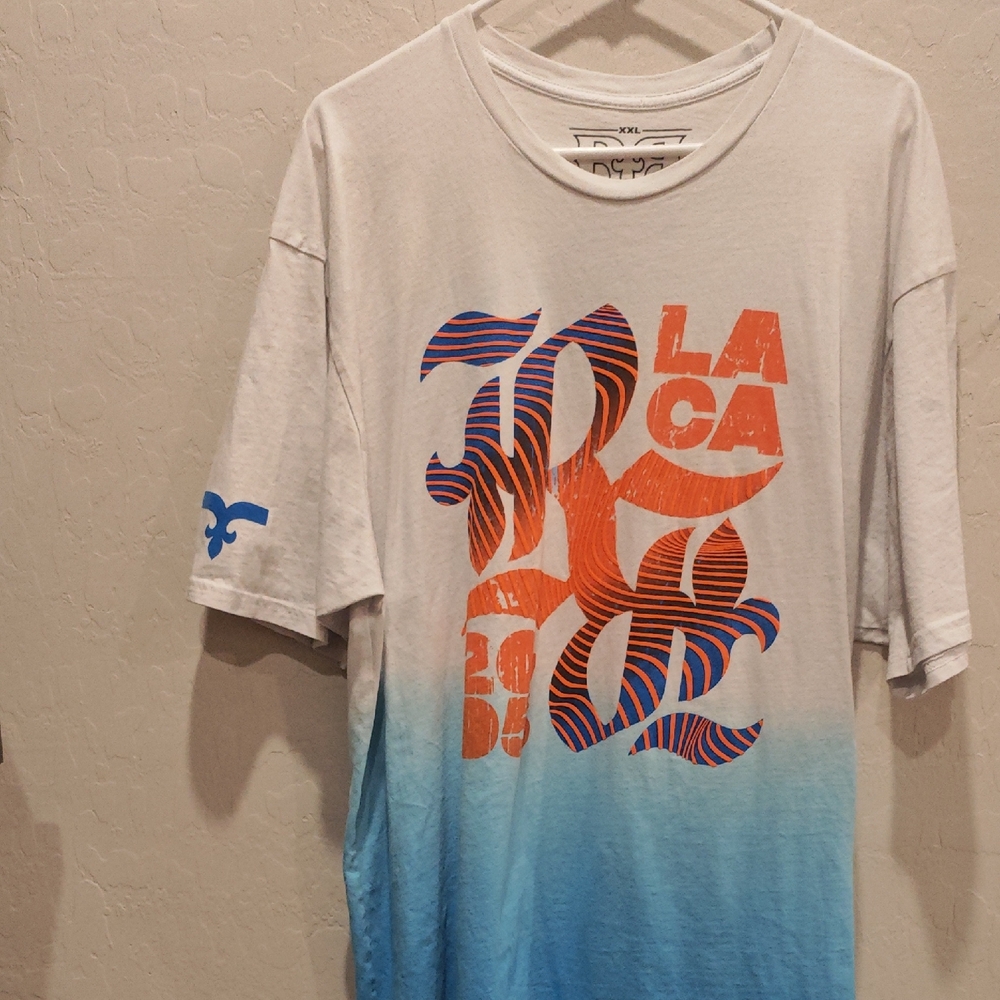 Gradient Blue and White Rock Revival Shirt